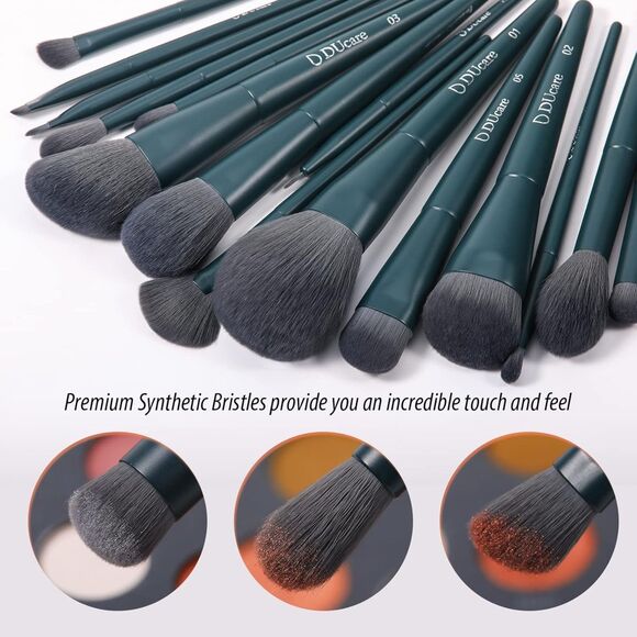 DUcare 17pcs Professional Brushes With 1pc Cleaning Mat And 1pc Makeup Sponge - Picture 6 of 6